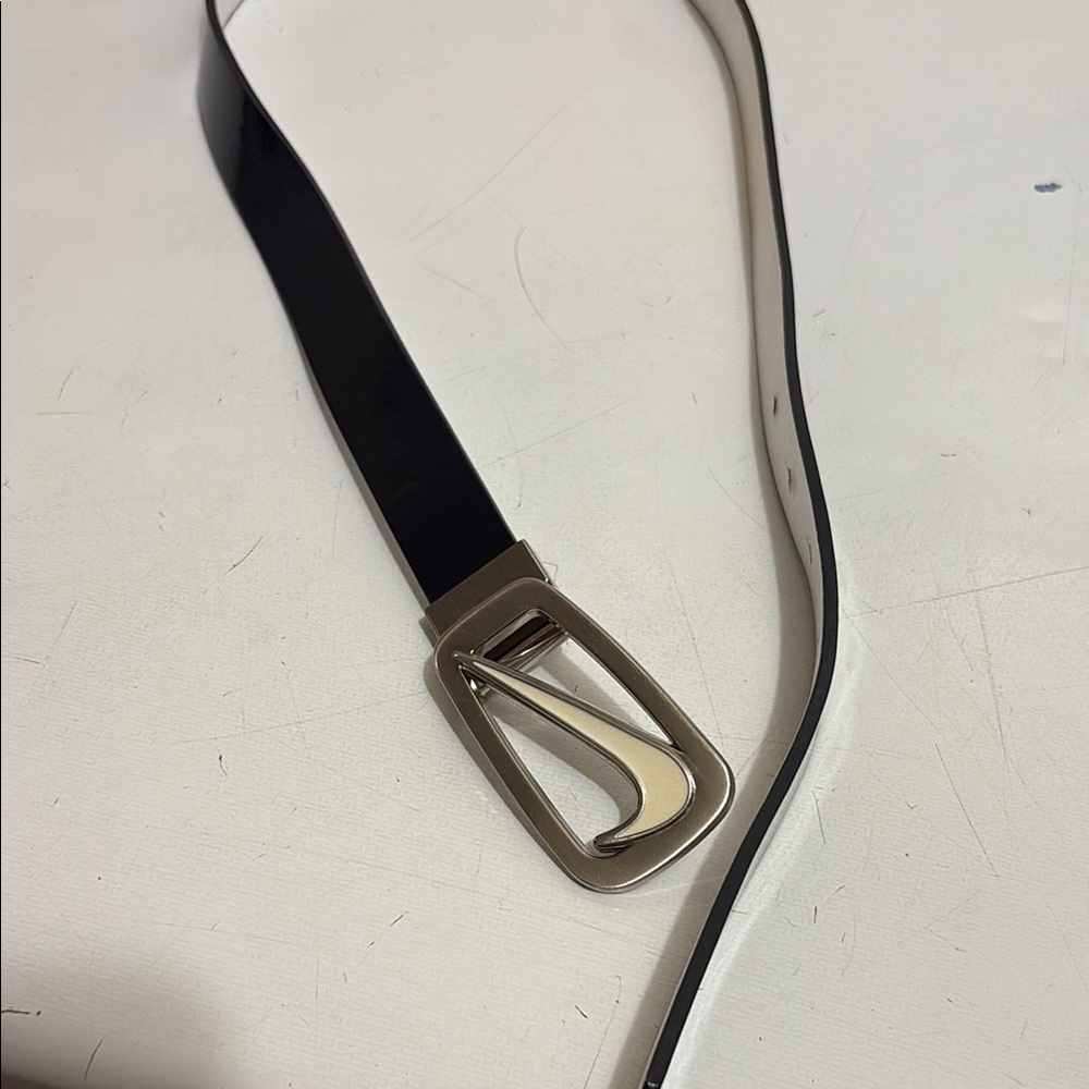 Men's Black Belt with Silver Buckle